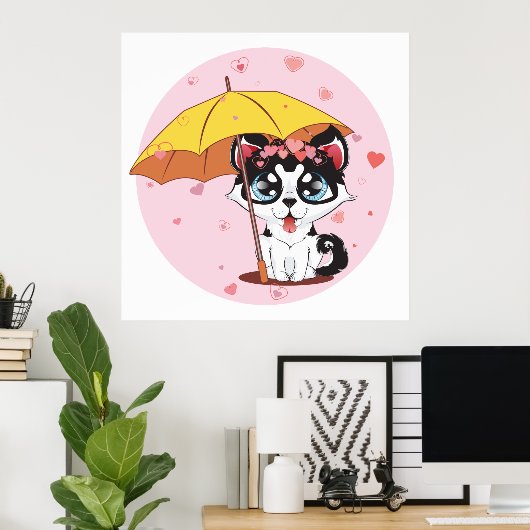 Valentijnsdag Dog Poster (Thuiskantoor)