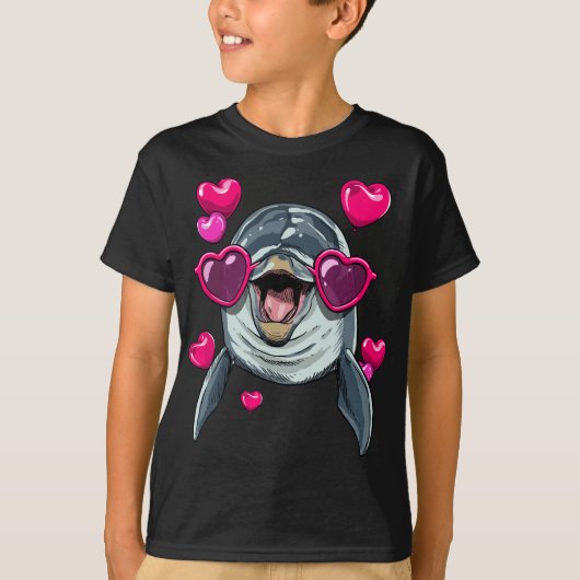 Valentijnsdag Dolphin Funny Dolphin Lover T-shirt (Voorkant)