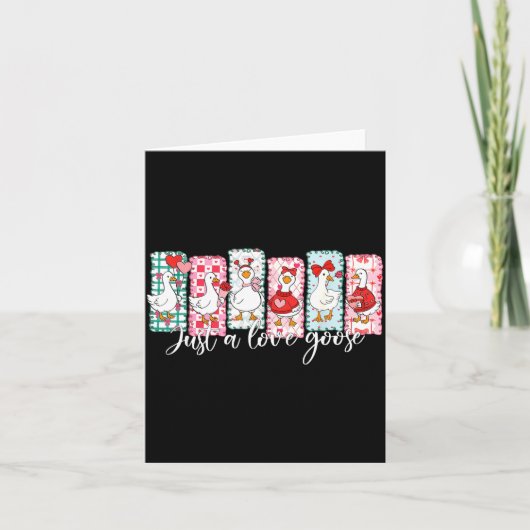 Valentijnsdag Domme Gans Liefdes Seizoen Gewoon Ee Kaart (Voorkant)