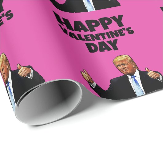 VALENTIJNSDAG DONALD TRUMP CADEAUPAPIER (Rol Hoek)