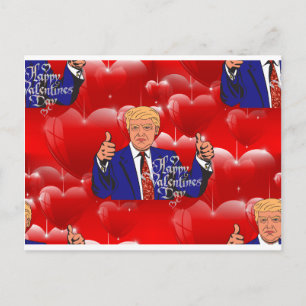Valentijnsdag donald trump feestdagenkaart