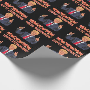 VALENTIJNSDAG DONALD TRUMP FUNNY WRAPPING PAPER CADEAUPAPIER
