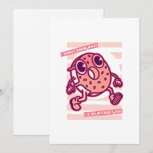 Valentijnsdag donut grappig koppel liefdesspel save the date (Voorkant / Achterkant)