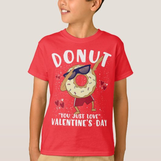 Valentijnsdag Donut Grappige Spreuk T-shirt (Voorkant)