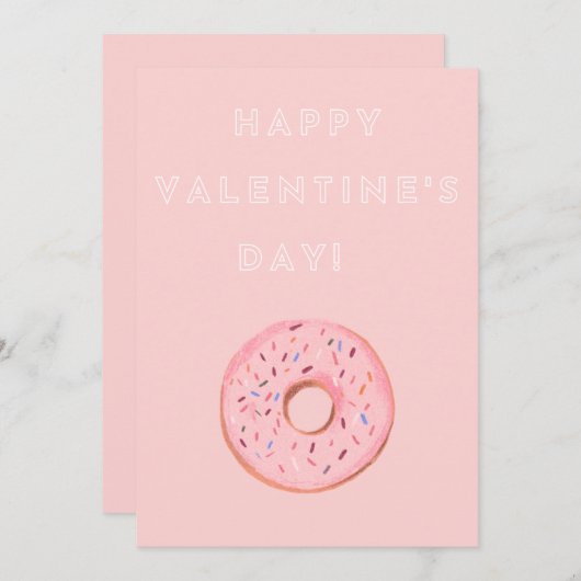 Valentijnsdag Donut Kaart (Voorkant / Achterkant)