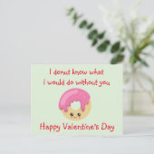Valentijnsdag Donut, wat ik zonder jou zou doen Briefkaart (Staand voorkant)