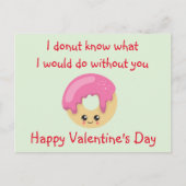 Valentijnsdag Donut, wat ik zonder jou zou doen Briefkaart (Voorkant)