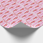 Valentijnsdag Doodle Heart Personalized Wrapping Cadeaupapier (Hoek)