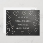 Valentijnsdag door jouw bord briefkaart (Voorkant / Achterkant)