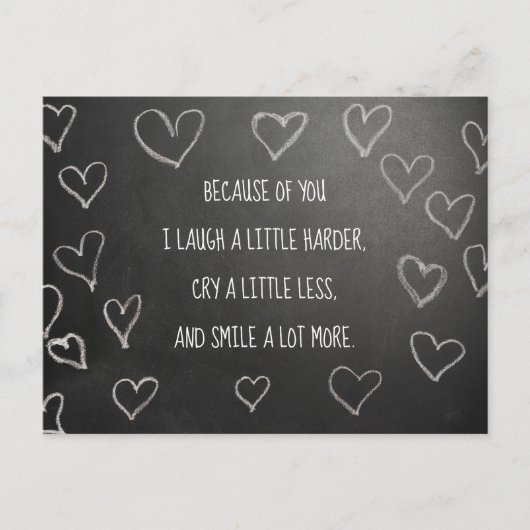 Valentijnsdag door jouw bord briefkaart (Voorkant)