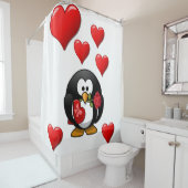 Valentijnsdag-douchergordijn Douchegordijn (In situ)