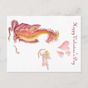 Valentijnsdag Dragon-briefkaart Feestdagenkaart