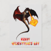 Valentijnsdag Dragon Flame Heart Briefkaart (Voorkant)