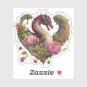 Valentijnsdag Dragon Heart Sticker (Vel)