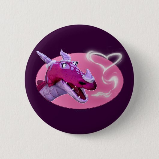 Valentijnsdag Dragon Ronde Button 5,7 Cm (Voorkant)