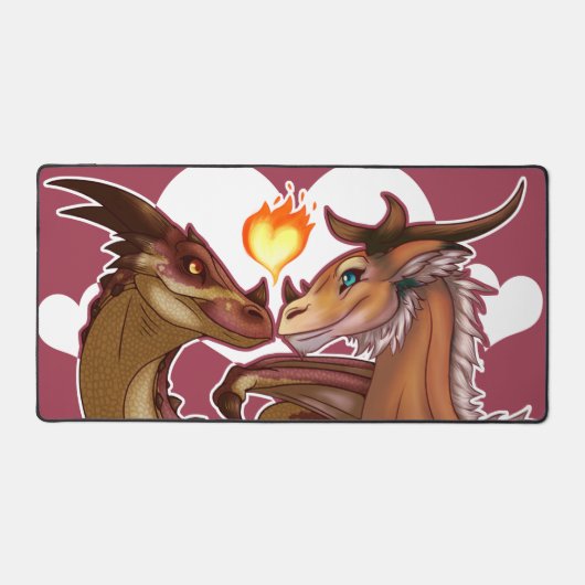 Valentijnsdag Dragons Bureaumat (Voorkant)