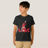 Valentijnsdag Drie Gnomen Holding Heart Leopard T-shirt (Voorkant volledig)