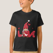 Valentijnsdag Drie Gnomen Holding Heart Leopard T-shirt (Voorkant)
