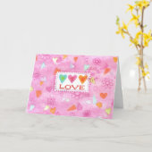 Valentijnsdag Drie hartstochtelijke ijskaart Kaart (Gele Bloem)