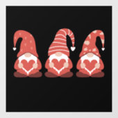 Valentijnsdag Drie Schattige Kabouters Die Hart Va Raamsticker (Vel)
