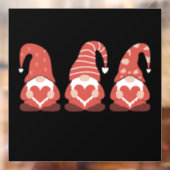Valentijnsdag Drie Schattige Kabouters Die Hart Va Raamsticker (Vel 2)
