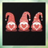 Valentijnsdag Drie Schattigee kabouters die het ha Raamsticker (Vel 3)