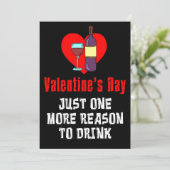 Valentijnsdag Drink partij nodigt uit Kaart (Staand voorkant)