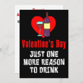 Valentijnsdag Drink partij nodigt uit Kaart (Voorkant / Achterkant)