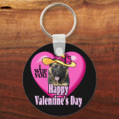 Valentijnsdag Duitse Herdershond Sleutelhanger (Voorkant)