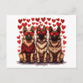 Valentijnsdag Duitse herdershonden Briefkaart (Voorkant)