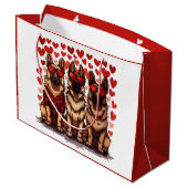 Valentijnsdag Duitse herdershonden Groot Cadeauzakje (Achterkant Gekanteld)