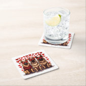 Valentijnsdag Duitse herdershonden Kartonnen Onderzetters (Insitu)