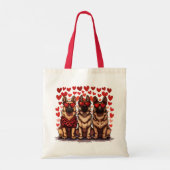 Valentijnsdag Duitse herdershonden Tote Bag (Achterkant)