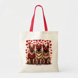 Valentijnsdag Duitse herdershonden Tote Bag