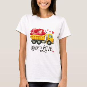 Valentijnsdag dump truck ladingen van liefde peute t-shirt