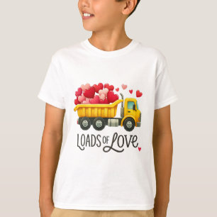 Valentijnsdag dump truck ladingen van liefde peute t-shirt