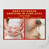 Valentijnsdag Echografie Zwangerschapsaankondiging Folie Feestdagenkaart (Voorkant)