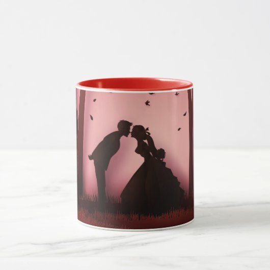 Valentijnsdag echte liefde eindigt huwelijk mok (Midden)