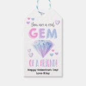 Valentijnsdag Edelsteen Vriend Cadeautag Cadeaulabel (Voorkant)