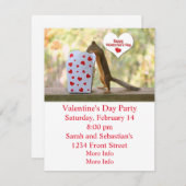 Valentijnsdag eekhoorn feestdagenkaart (Voorkant / Achterkant)