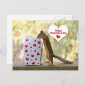 Valentijnsdag eekhoorn feestdagenkaart (Voorkant / Achterkant)