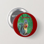 Valentijnsdag Eekhoorn Ronde Button 5,7 Cm (Voorkant /achterkant)