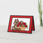 Valentijnsdag eekhoorn Wenskaart Feestdagen Kaart (Voorkant)