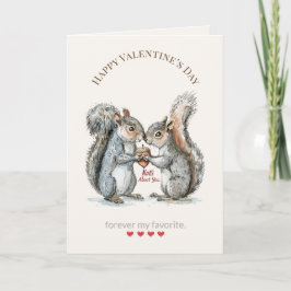 Valentijnsdag Eekhoornkaart – Schattig Romantisch Feestdagen Kaart