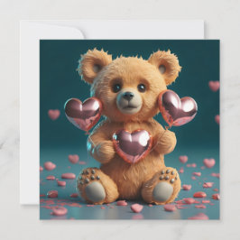 Valentijnsdag een knuffelbeer feestdagenkaart