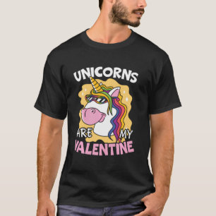 Valentijnsdag Eenhoorn Februari 14 Romantische Uni T-shirt