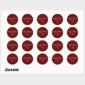 Valentijnsdag Eenvoudig Elegant Script Rood Ronde Sticker (Vel)