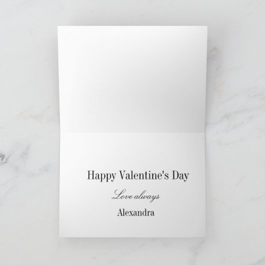 Valentijnsdag Eenvoudig hart altijd liefde Kaart (Binnen)