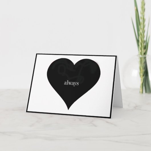 Valentijnsdag Eenvoudig hart altijd liefde Kaart (Voorkant)