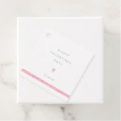 Valentijnsdag Eenvoudige moderne Waterverf hartroz Bedankjes Labels (In situ)